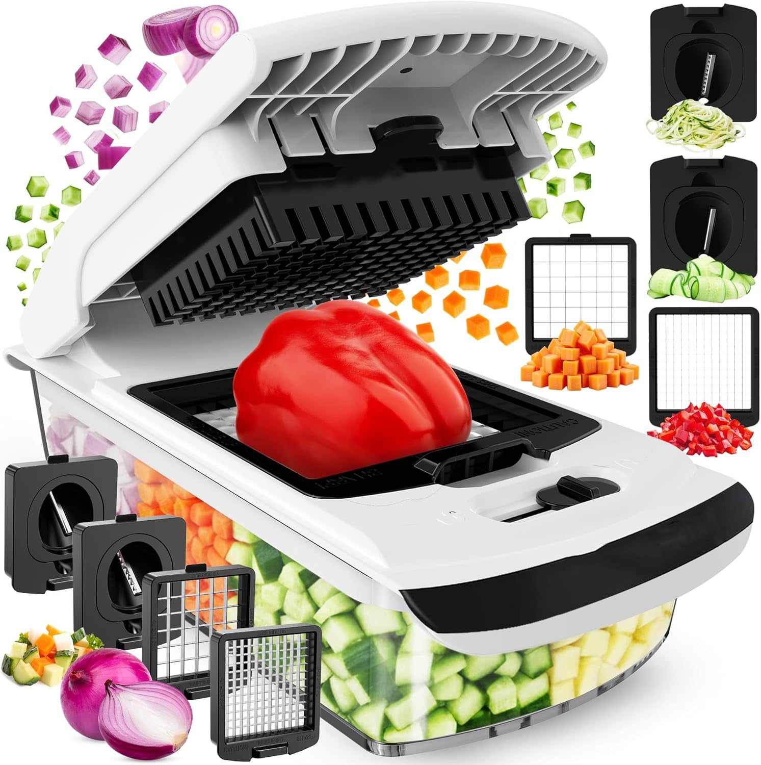 Multifunction Vegetable Chopper with Storage Container
