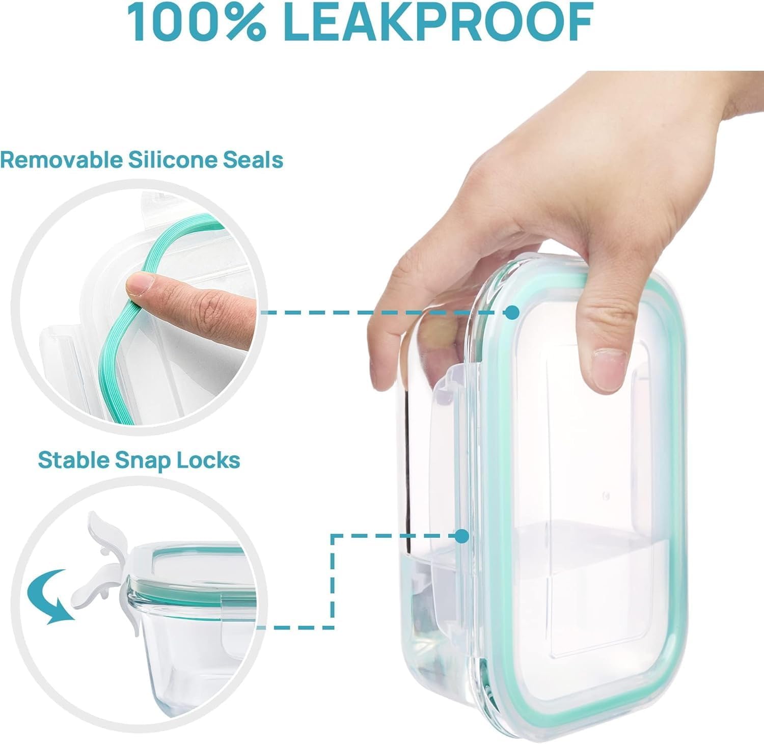 Reusable Glass Lunch Storage Containers